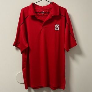 Men’s NC State Logo J. America Athletic Brand 100% Polyester Polo Shirt!